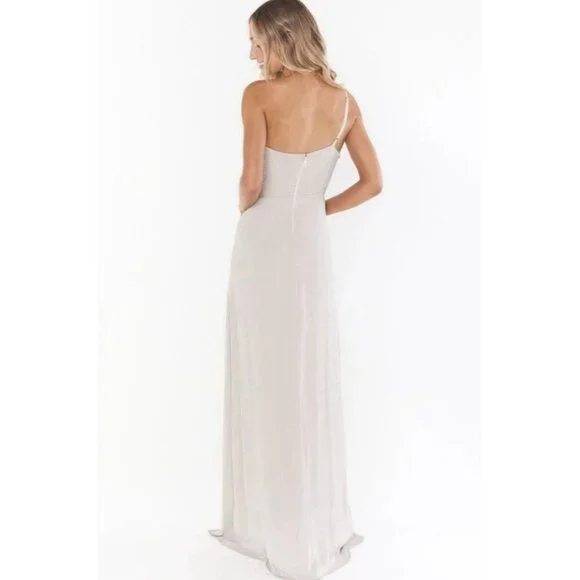 Show Me Your Mumu Shannon One Shoulder Dress Show Me The Ring Crisp  (champagne)